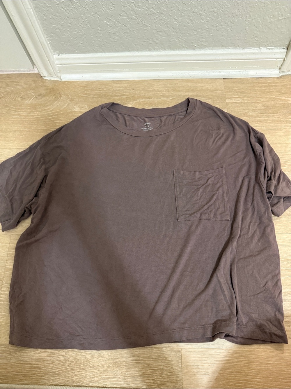 aerie Brown Short Sleeve Pocket Tee